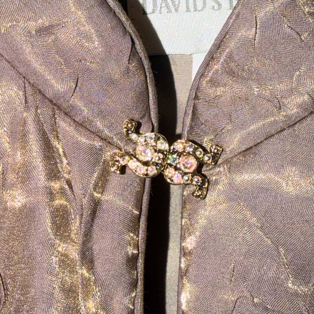David's Bridal Dress and Jacket Mother of the Bride Groom Dress Bown Bronze - Picture 6 of 14